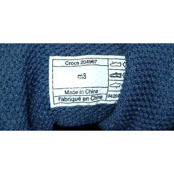 Men's Size 8 Crocs LiteRide Navy Blue Sneakers White Soles Comfort Walking Work. - Picture 16 of 16